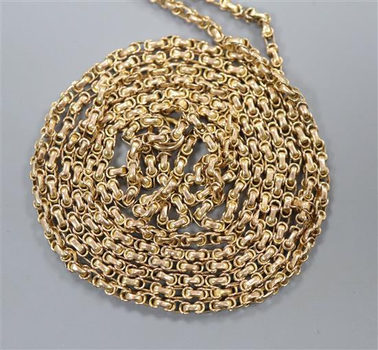 A 9ct guard chain,